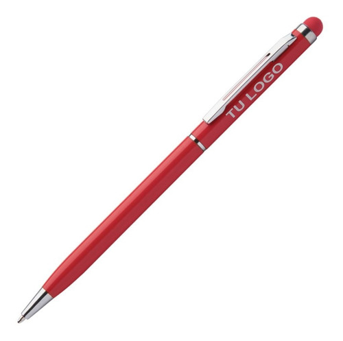 Bolígrafos Metálicos Slim Touch Personalizados Láser 50 Unid