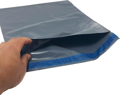 Envelope Plástico Cinza Correio Segurança Lacre 19x25 250un