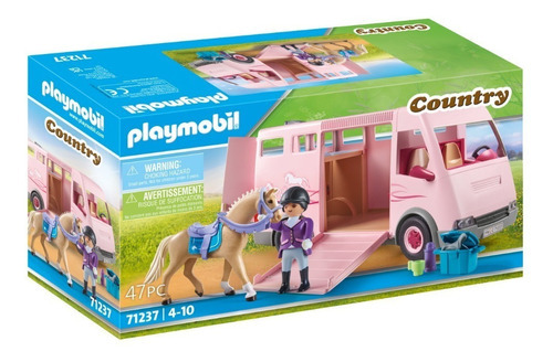 Playmobil Country Transporte De Caballo 71237 Cantidad De Piezas 47