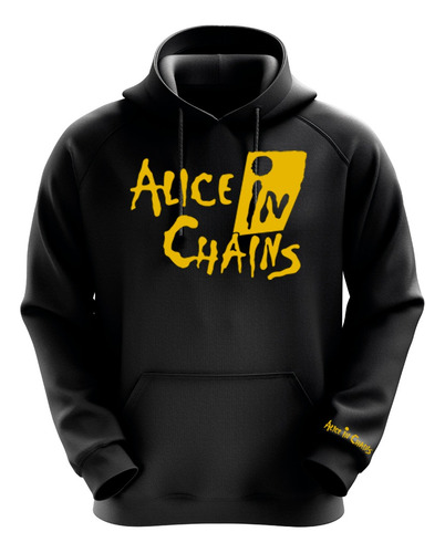 Polerón Negro Alice In Chains Diseño 3