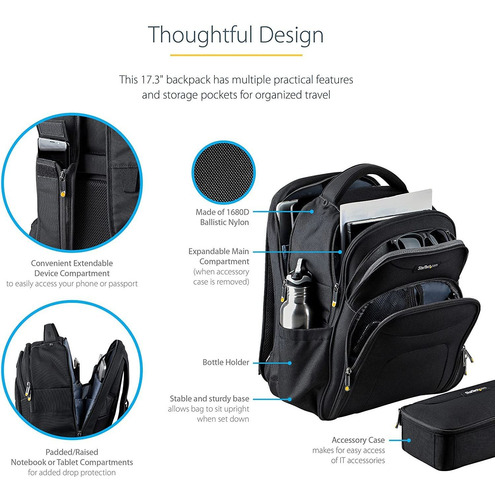 Startech. Com - Mochila Para Laptop De 17.3 Pulgadas Con Fun