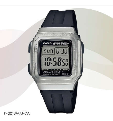 Relógio De Pulso Masculino Casio Digital F-201wam-7avdf