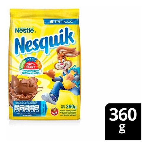 Pack X 48 Unid. Cacao  Optistart 360 Gr Nesquik Pro