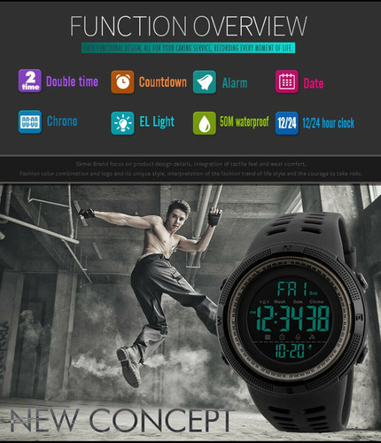 Reloj Skmei 1251 Rojo Digital Deportivo Y Regalo