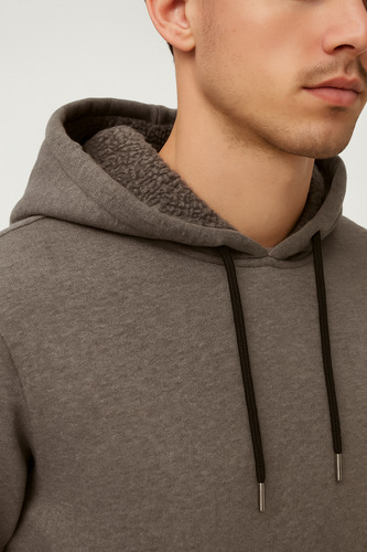 Buzo Hoodie Canguro Frizado Lavado Oversize Hombre
