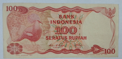 Billete De 100 Rupias Indonesia 1984