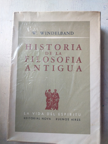 Historia De La Filosofia Antigua W. Windelband