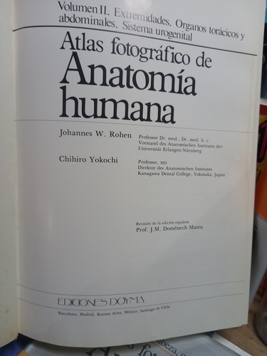 Atlas Fotográfico De Anatomía Humana Tomo 1 Y 2 (Usado)