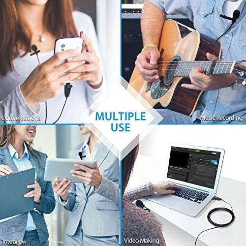 Microfono Usb Zaffiro Lavalier Mic Solape Clip En El Microfo