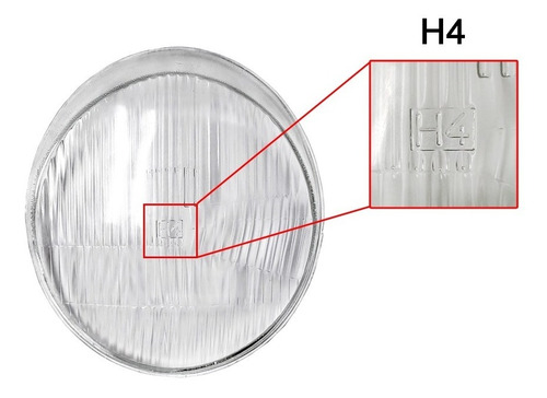 Imagem 3 de 5 de Lente Farol Fusca Antigo Modelo Porsche 911 Ate 72