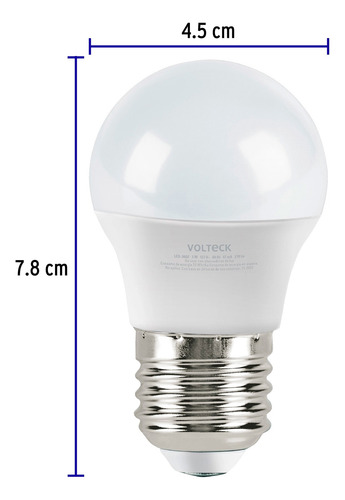 Foco Led Bulbo 3w Luz Dia Ahorrador Lampara Hogar 46854