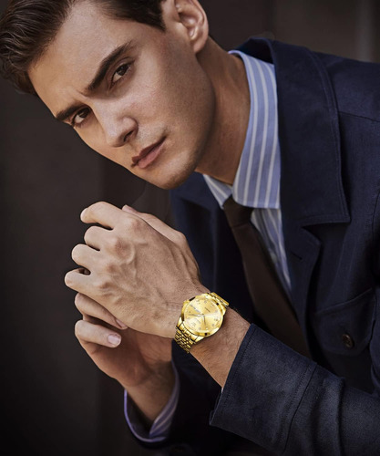 Reloj Pulsera Olevs De Oro Para Hombre