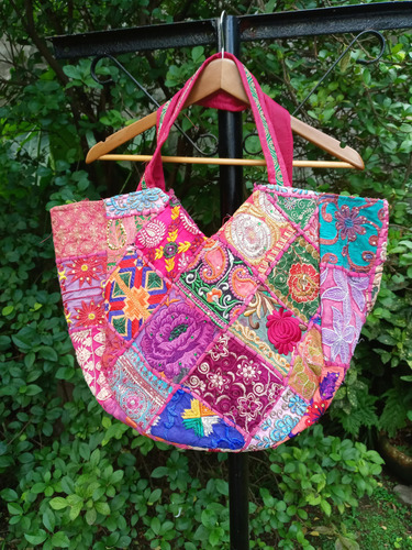 Bolso Grande Importado Hindu, Cartera ( Cod 31-32 ) Rosa -lila 32