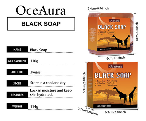 Soap Rawblack Soap Para Limpeza Corporal Sabonete De Banho L