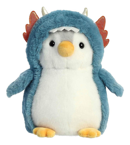 Pingüino De Peluche Disfrazado Dragon Kawaii 18 Cm Aurora