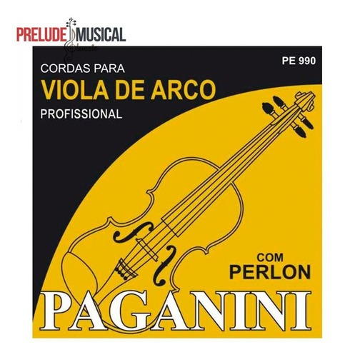 Encordoamento Profissional Viola Arco Paganini Perlon Pe 990