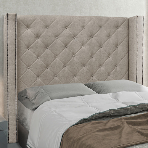Cabeceira Para Cama Box Solteiro 90 Vicenza Linho Pallazio Cor Areia