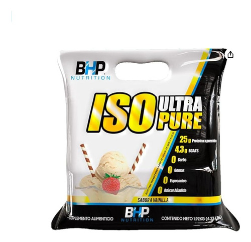 BHP Ultra Iso Pure 4.2lb Proteina Cero Carbs Los Sabor Sabor Vainilla