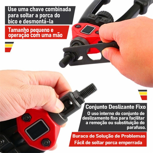 Rebitador Manual De Rosca Com Tipo Alavanca Até M3-m10 175pç