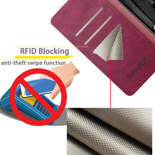 Suanpot Para Samsung Galaxy Note Plus 6.8 Con Rfid Bloqueo D