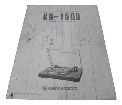 Manual Original De Instrucciones Bandeja Kenwood Kd-1500 !
