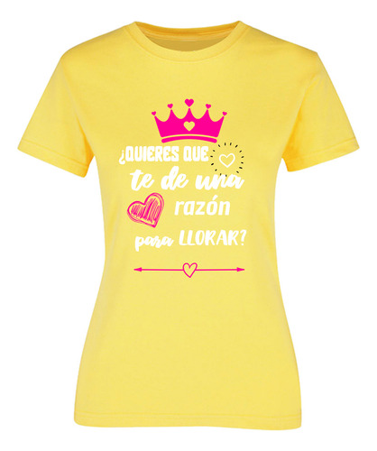 Playera Para Mujer - Frase Mamá - Razón Para Llorar Blanco