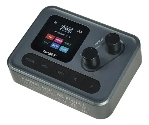 Pedal Multiefeito M-vave Pocket Amp Para Baixo De Guitarra