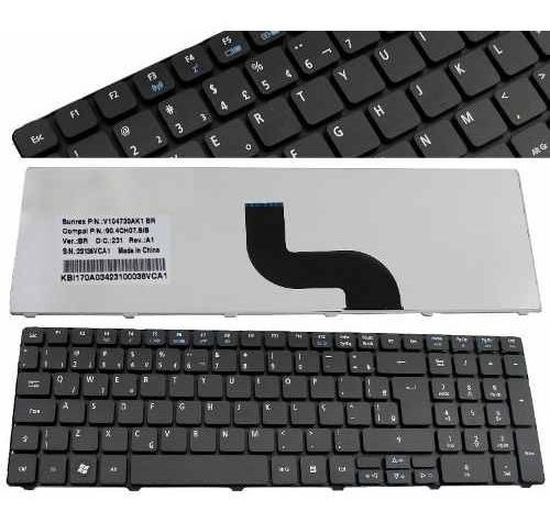 Teclado Acer Aspire 5250 5251 5252 5733 5336 5410 5410t 5536 Color Negro