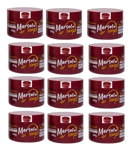 comprar Máscaras Hidratação Capilar Matizadora Marsala Com 12 Potes