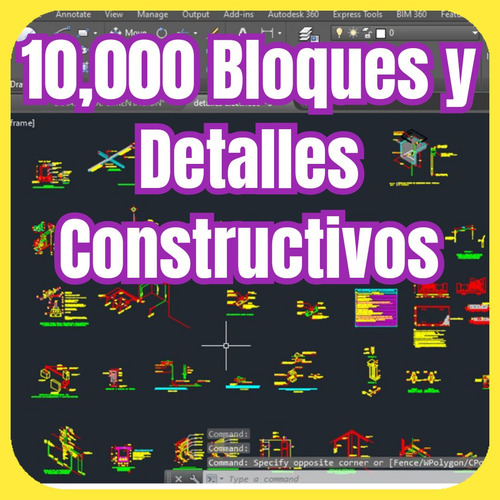 Paquete 10,000 Bloques Y Detalles Constructivos De Autocad