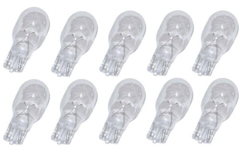 Set Of 10, 7 Watt T5 Wedge Bulb, 12 Volt #918 Miniature Bulb