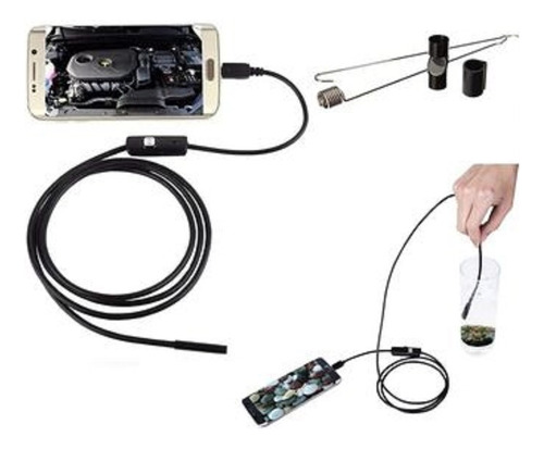 Cámara Endoscopio 5mm X 5m Android Pc Entradas 3 En 1 Flex