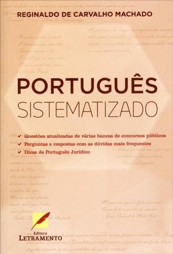 Português Sistematizado, De Machado, Reginaldo De Carvalho. Editora Letramento, Edição 01 Em Português