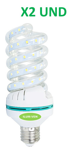 Bombillo Led Espiral 15w Ilum-ven Pack 2 Und / Mayor Y Detal