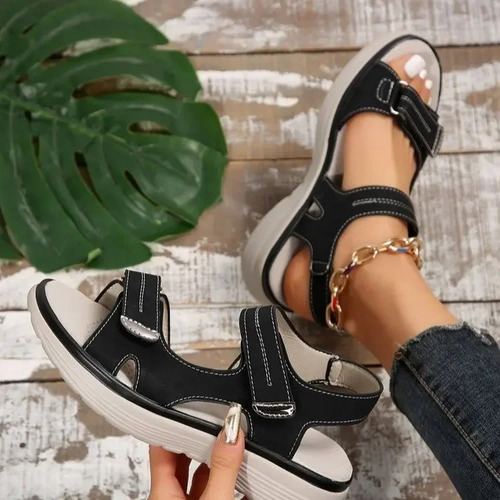 Sandalias Deportivas Para Mujer Con Cierre De Velcro, Zapati