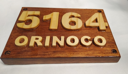 Imagen 3 de 4 de Número De Puerta Y Calle, Carteles En Madera, Personalizados