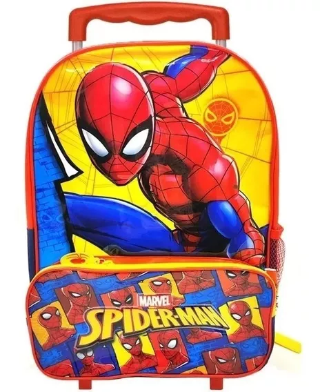 Mochila Hombre Araña Spiderman Original Con Carro