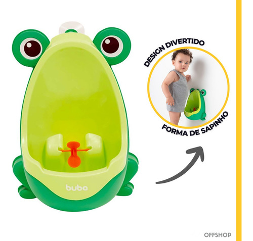 Mictório Infantil Com Ventosa Sapinho Verde Buba