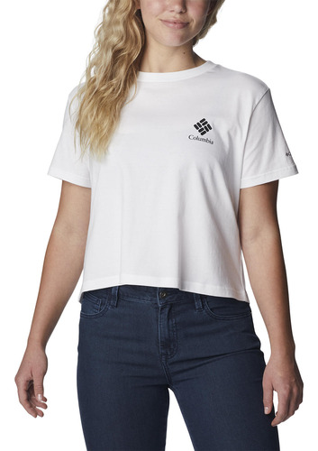 Polera M/c Columbia North Cascades Tee Blanco Mujer