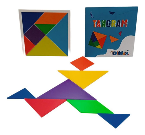Juego Tangram En Cd Con Tarjetas Para Armar Figuras