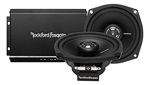 Rockford Fosgate Canal Harley Motocicleta Amp+sistema Negro