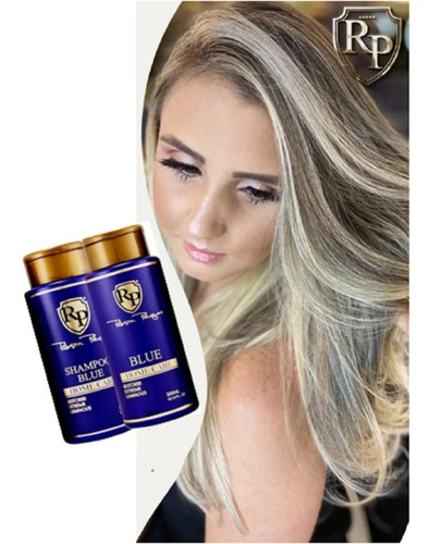 Imagen 2 de 3 de Kit Rp Matizador Robson Pelu Blue Shampoo300ml + Máscara