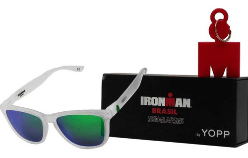 Yopp Óculos Escuro Ironman Brasil Polarizado Uv 400 Im009 Cor da armação Transparente Cor da lente Verde