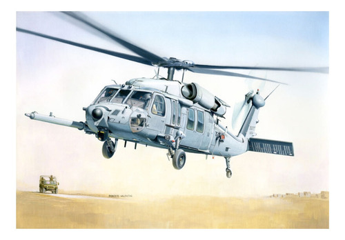 Kit Plastic Helicóptero MH 60k Black Hawk Soa 1/48 Italeri