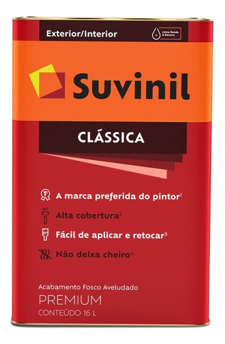 Tinta Para Parede Fosco Aveludado Clássica 16 Litros Suvinil Cor Elefante