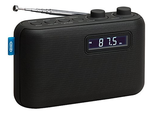 Jensen Reloj Despertador Home Audio Radio Color Negro Sr50