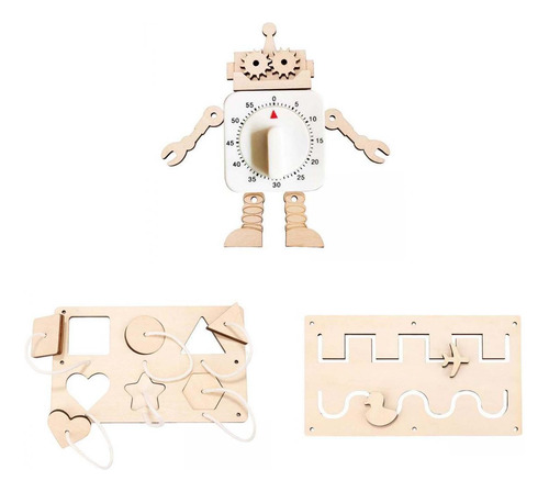 Tablero Ocupado Montessori De 3 Uds., Accesorios De