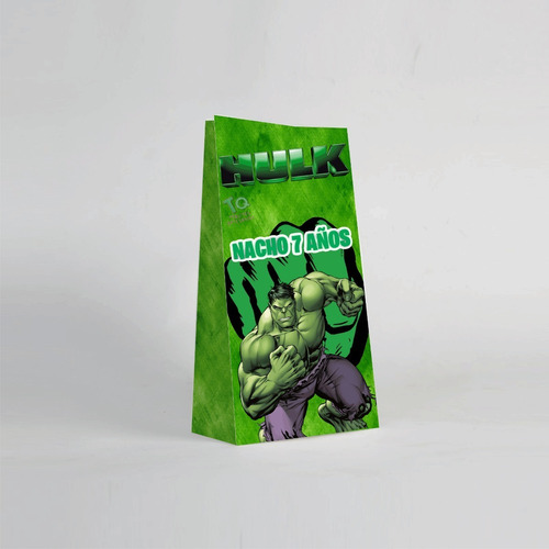 Bolsas Hulk Para Sorpresitas O Souvenirs Pack X10