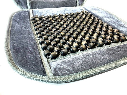 Respaldo Cubre Asiento Bolita Tela Gris Anatomico Confor G14