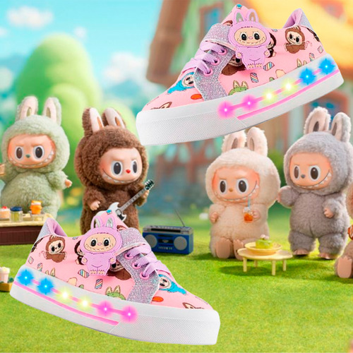 Tenis Labubus The Monsters Macaron Niñas Luces Leds 1026-ll